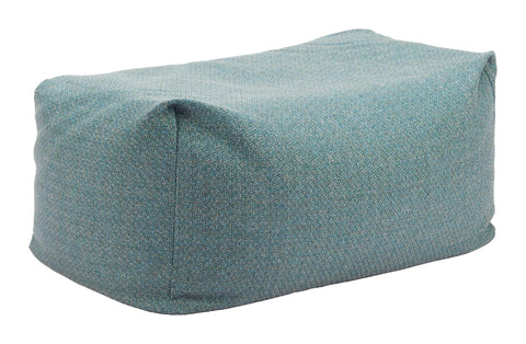 Zuo Aroz Ottoman Green, Green Ottoman, Modern Style, Removable and Washable Cushion Cover, 100% Polypropylene, Outdoor Living, 33.5" W x 22.8" D x 12.2" H, Non-Stackable