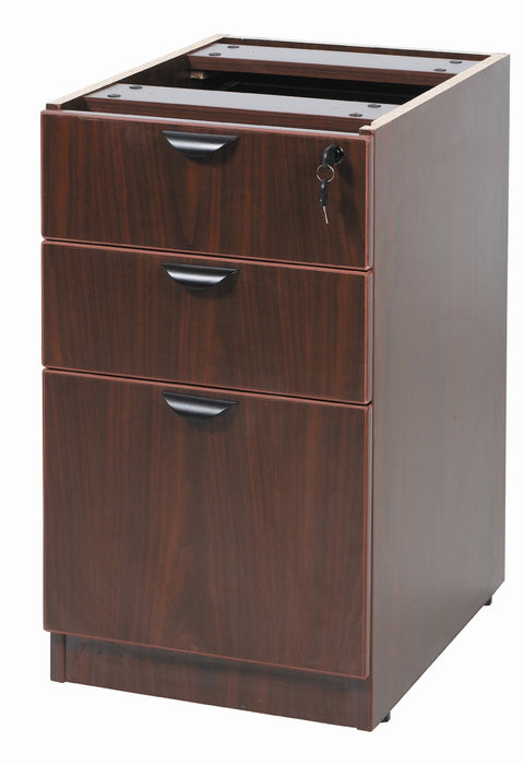 Boss Deluxe Pedestal 15-1/2 W by 22 D Full Box/Box/File, Mahogany