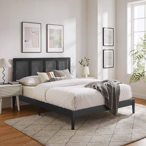 Modway Sirocco Platform Bed, King, Black