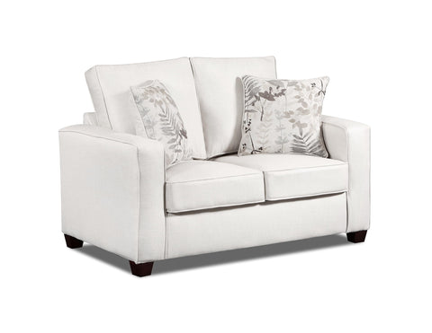 American Furniture Classics Relay Linen Loveseat with Two Throw Pillows