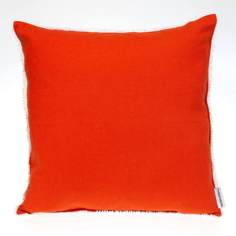 Parkland Collection Transitional Solid Orange Square 16" x 16" Pillow