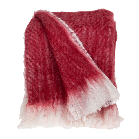 Parkland Collection Nagar Transitional Red 52" x 67" Woven Handloom Throw