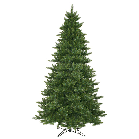 Vickerman 9.5' Tall Camdon Fir Artificial Christmas Tree, Unlit - Faux Christmas Tree - Seasonal Indoor Home Decor - 3006 Rich Green PVC Tips- Metal Hinged Branches