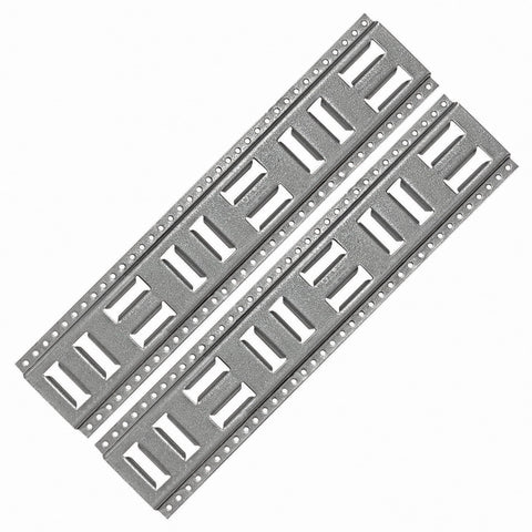 SNAP-LOC Fast-Track E-Track Plate, Horizontal and Verticle Tie Down Rails, 24 Inch Length, Made of 12 Gauge Galvanized Steel, Pack of 2