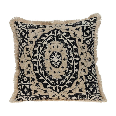 Parkland Collection Abu Transitional Black 18" x 18" Throw Pillow