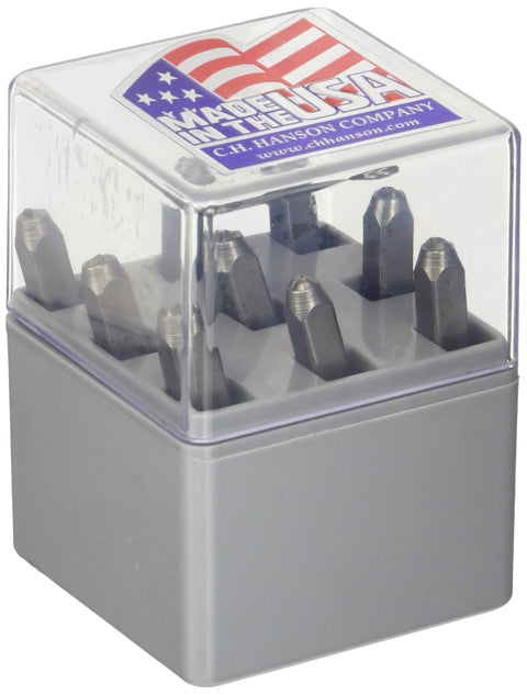 CH Hanson 20683 1/8" Steel Numbers Clam Shell Pack