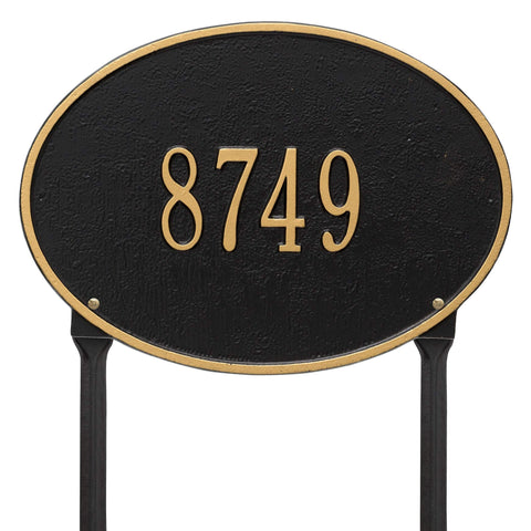 Whitehall Hawthorne Standard Address Sign Finish: Black and Gold