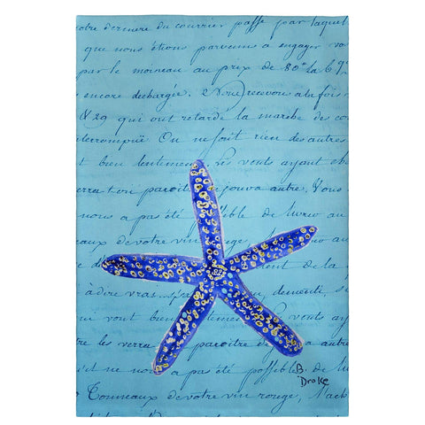 Betsy Drake Blue Starfish Guest Towel