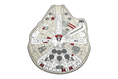Star Wars Han Solo's Millennium Falcon Large Area Rug Decor | Indoor Floor Rug Mat | Rugs for Living Room, Bedroom, Kids Room, Playroom | 79 x 104 Inches
