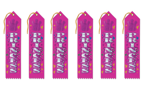 Beistle 6-Piece Princess Award Ribbons, 2 by 8-Inch