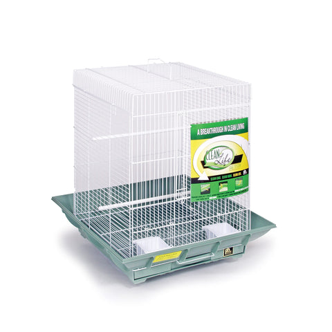 Prevue Hendryx SP850G/W Clean Life Cockatiel Cage, Green and White