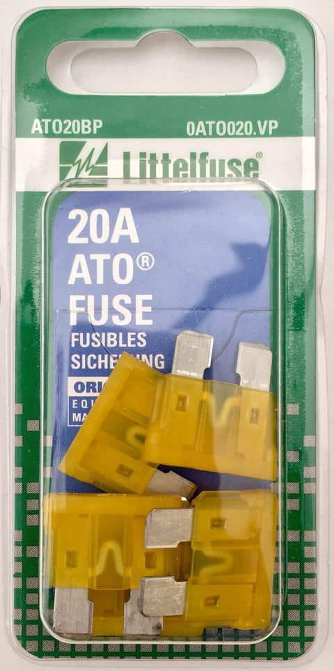 Littelfuse 0ATO020.VP ATO 32 Volt 20 Amp Carded Fuse, (Pack of 5)