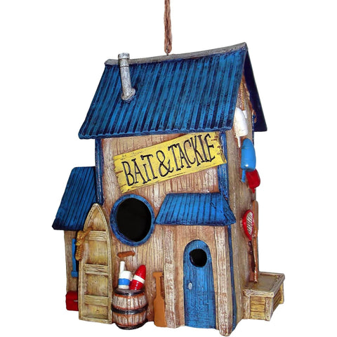 Spoontiques - Birdhouse - Garden Decor - Decorative Bird House for Yard and Garden Decoration - Hanging Novelty for Outdoor Patio - Bait Shop Birdhouse