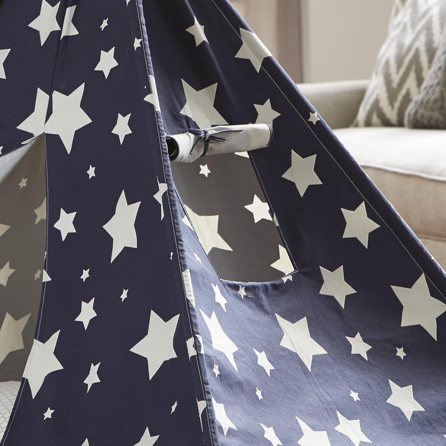 Childrens Teepee  Blue with White Stars