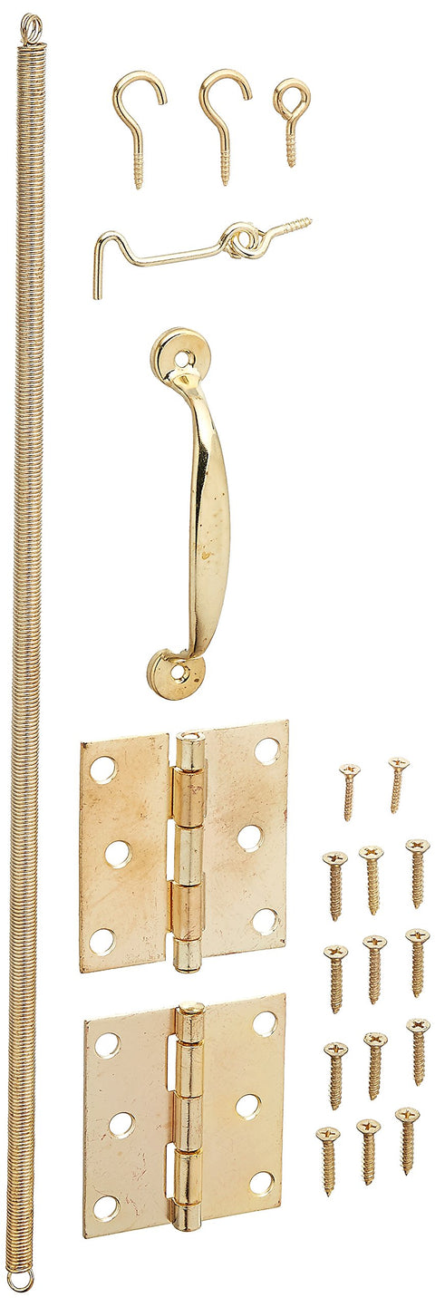 Wright Products - Screen Door Hardware Set, Brass Plated
