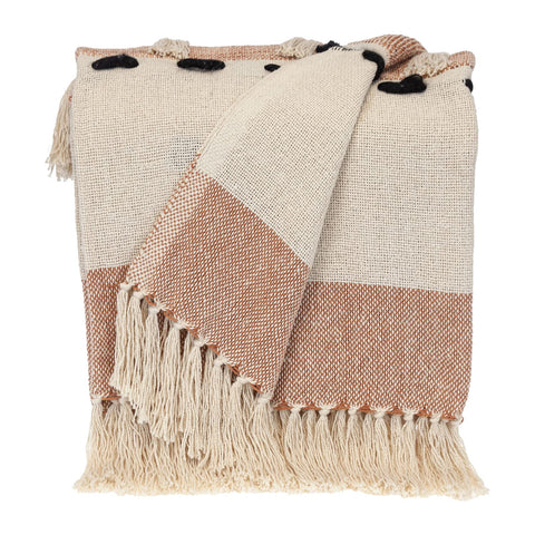 Parkland Collection Transitional Vereigated Brown Rectangle 50 x 60 Throw