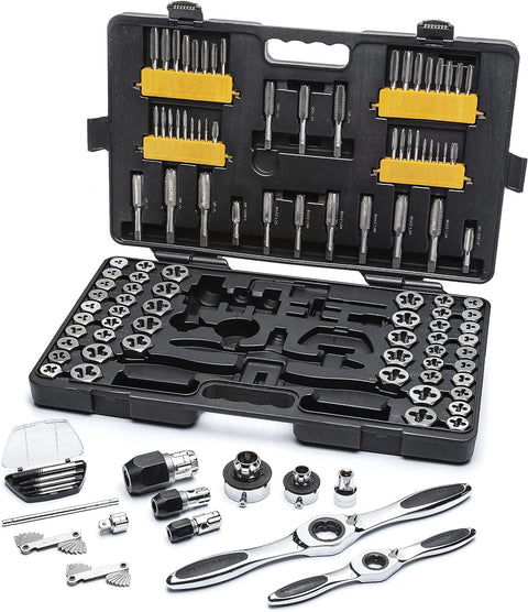 GEARWRENCH 114 Piece Ratcheting Tap and Die Set | SAE & Metric | 82812