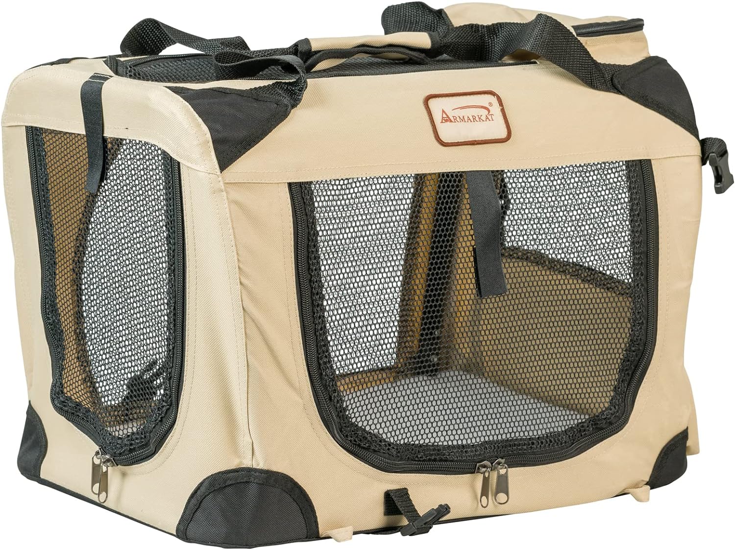 Armarkat PC201B Beige Multiple Pockets Pet Carrier