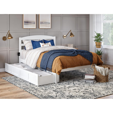 Warren Platform Bed F with Drawers WH