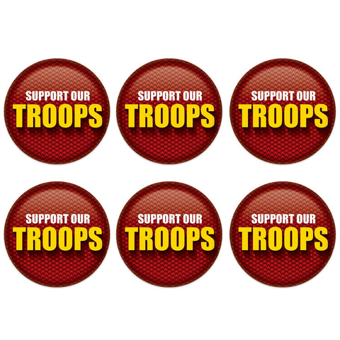 Beistle 6 Piece Support Our Troops Pinback Button Badge Pins For 4th Of July Patriotic Decorations Independence Day Party Supplies And Favors