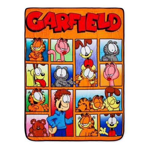 Garfield and Friends Fleece Throw Blanket | Soft Polyester Cover for Sofa, Bed | 45 x 60 Inches