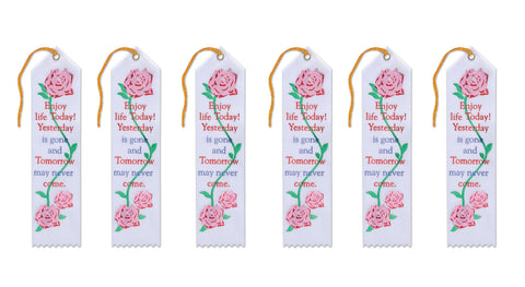 Beistle Enjoy Life to day Ribbons, 2 by 8-Inch, 6-Pack