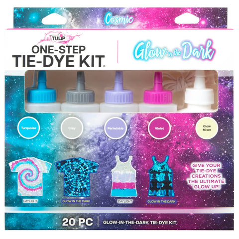Tulip Glow in The Dark Cosmic Galaxy 4-Color Tie-Dye Kit with Glow Mix