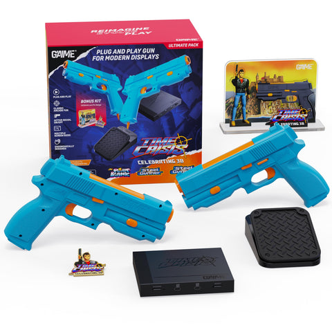 GAIME Gun 3M Cable TV Unit with Time Crisis Gun Bullet Steel Gunner 1M HD Cable (ULTIMATE)