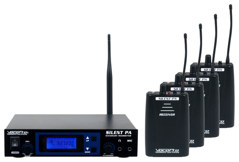 VOCOPRO SilentPA-Practice 16-Channel UHF Wireless Audio Broadcast System