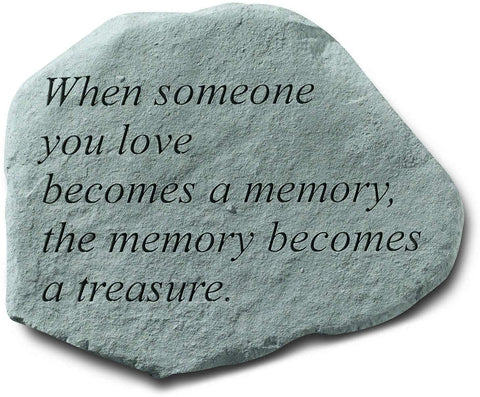 Oakestry When Someone You Love Becomes a Memory, The Memory Becomes a Treasure – Memorial Stepping Stone for Garden, Sympathy Gift, Outdoor Décor, Remembrance Stone Keepsake
