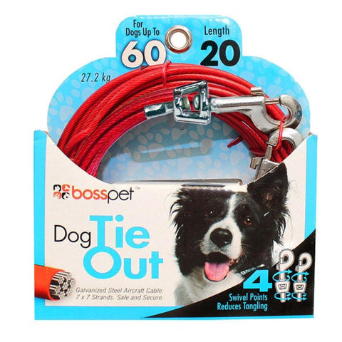 Boss Pet Large Dog Swivel Snap Tie Out 40ft