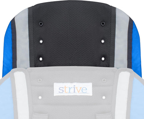 Headrest Extension for Strive Adaptive Special Needs Stroller, 18" Blue, Maintains Proper Posture, Extends Back Height and Support for Taller Individuals – Fits 18" Strive Stroller