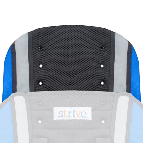 Circle Specialty Headrest Extension for Strive Adaptive Special Needs Stroller, 18" Blue, Maintains Proper Posture, Extends Back Height and Support for Taller Individuals – Fits 18" Strive Stroller
