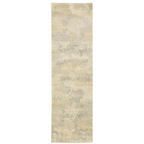 Oriental Weavers Astor Area Rug - 2268J - 2'3" x 7'6" - in Beige/Grey - Modern Style, Stain Resistant, Family and Pet Friendly, Entryway, Hallway Runner Rug