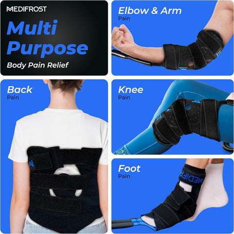 REATHLETE MEDIFROST Cold Therapy Machine | Wearable, Adjustable Knee and Shoulder Pad | Circulating Portable Easy to Use Ice Machine | for Post-Surgery and Helps Reduce Swelling