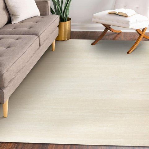 My Magic Carpet Washable Rug - Stain Resistant, Waterproof, Non-Slip - Pet & Family Friendly Machine Washable Indoor Rugs for Bedroom, Living Room, Kitchen, RV (Solid Cream, 5X7ft)