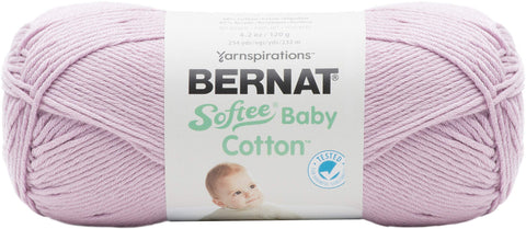 Bernat Softee Baby Cotton YARN, Soft Plum