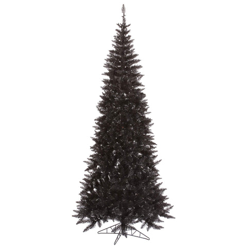 Vickerman 5.5' Black Fir Slim Artificial Christmas Tree Unlit, Seasonal Indoor Home Decor