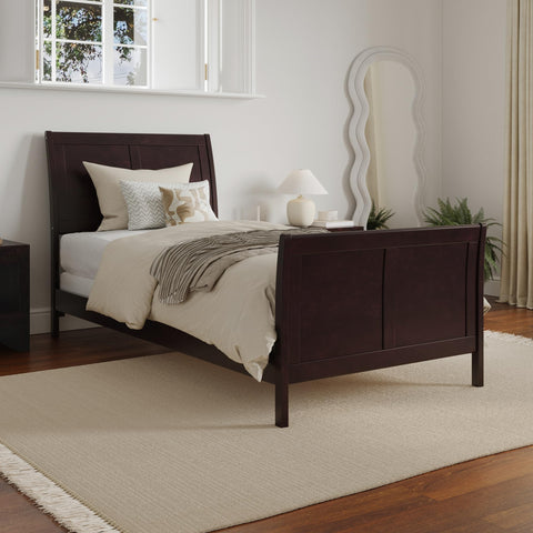 AFI, Portland Twin XL Foundation Bed with Matching Footboard, Espresso