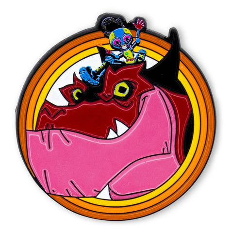 Marvel Moon Girl and Devil Dinosaur Enamel Pin | Metal Badge Accessories For Lanyard, Backpack, Clothes