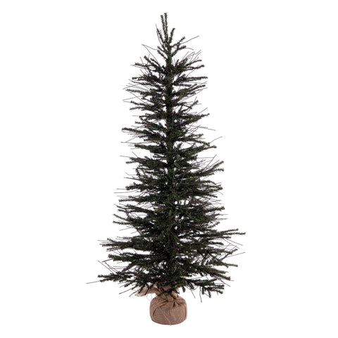 Vickerman 48" Vienna Twig Artificial Christmas Tree - Unlit - Seasonal Indoor Home Decor with Decorative Burlap Base - Reliable and Durable - Decorative Christmas Tree