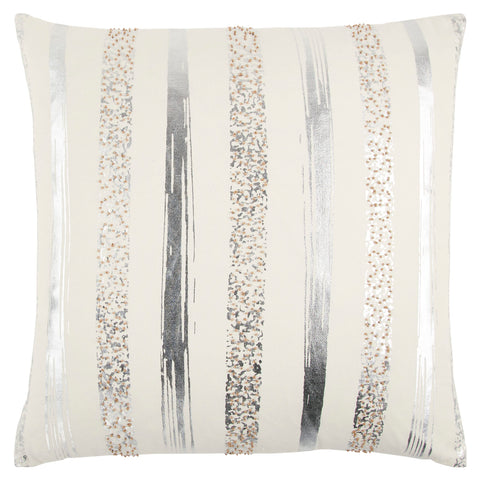Rizzy Home | T13304 | Poly Fill Decorative Pillow | 20"x20" Light Blue Stripe