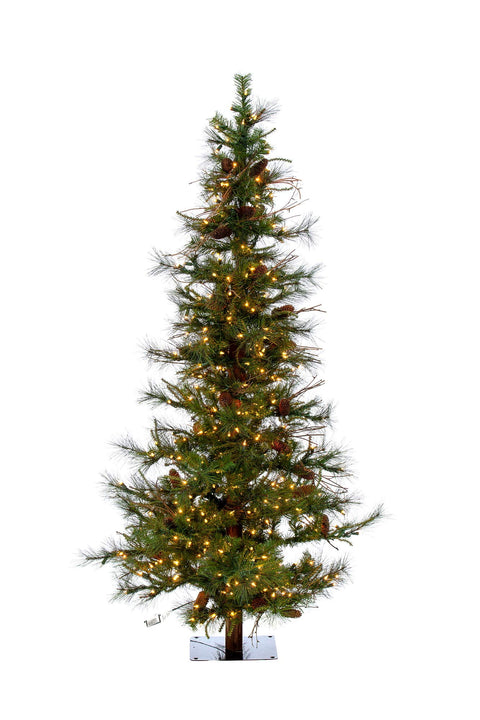 Vickerman 6' Ashland Artificial Christmas Tree - Clear Dura-lit Incandescent Lights - Faux Christmas Tree - Seasonal Indoor Home Decor - Reliable and Durable