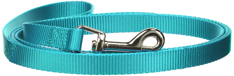 Zack & Zoey Basic Nylon Dog Leash, 6-Feet x 1-Inch Lead, Bluebird