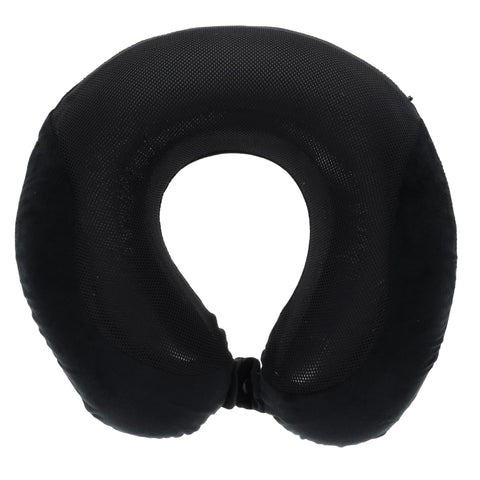 BC Outfitters BCO3565GELBL Gel Neck Pillow with Memory Foam and Cooling Gel-Removable Washable Cover Front Snap for Travel Comfort-Black