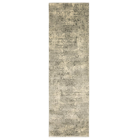 Oriental Weavers Astor Area Rug - 1806Q - 2'3" x 7'6" - in Beige/Grey - Vintage Inspired, Stain Resistant, Family and Pet Friendly, Entryway, Hallway Runner Rug