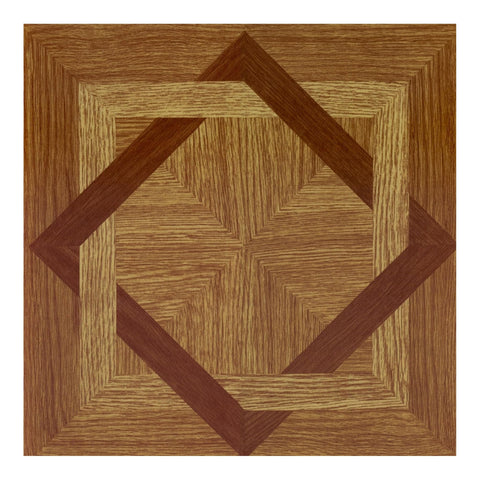 Tivoli Self Adhesive Vinyl Floor Tiles, 45 Tiles - 12" x 12", Wood Diamond - Peel & Stick, DIY Flooring for Kitchen, Dining Room, Bedrooms, Basements & Bathrooms by Achim Home Decor
