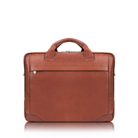 McKleinUSA S Series, MONTCLARE, Pebble Grain Calfskin Leather, 13" Leather Tablet Briefcase, Brown (15494), One Size