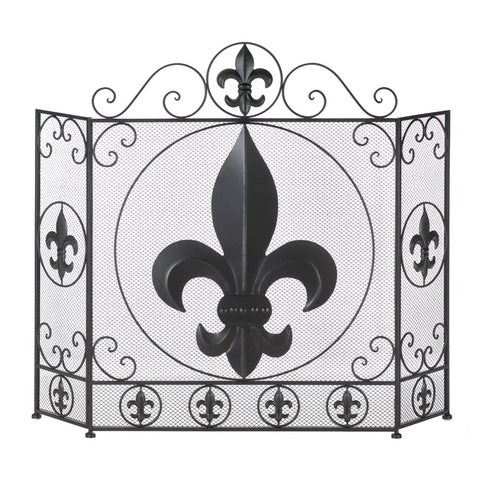 Zingz & Thingz Fleur-De-Lis Fireplace Screen Fleur-De-Lis
