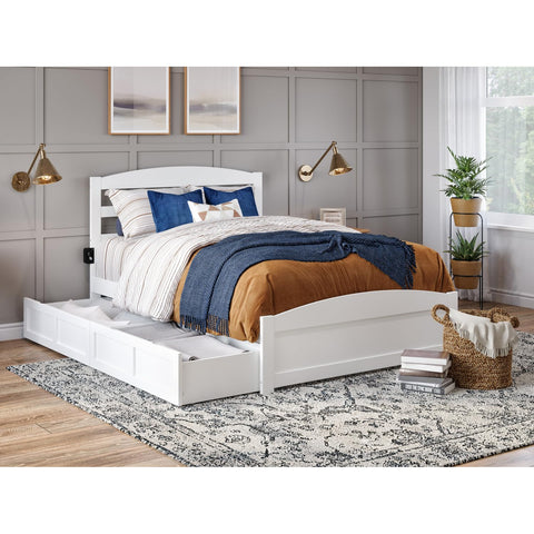 Warren Platform Bed F with Footboard & Drawers WH